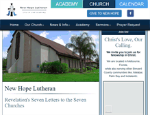 Tablet Screenshot of newhopelutheran.net